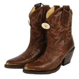 Idyllwind Women's Wheels Brown Leather Pointed Toe Western Booties 9